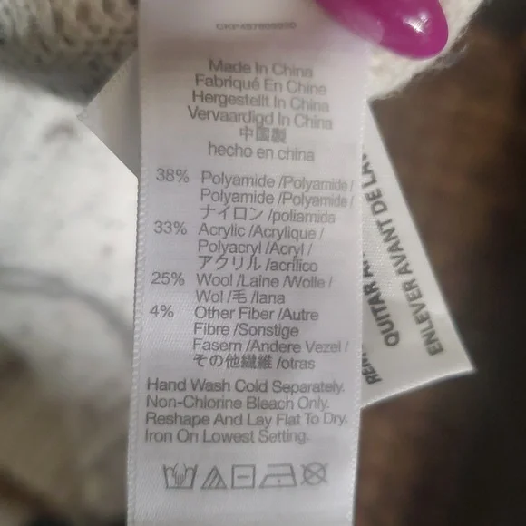 Women Madewell Speckled Ribbed Pullover Sweater | Crewneck Textured Knit | Small - Picture 6 of 6